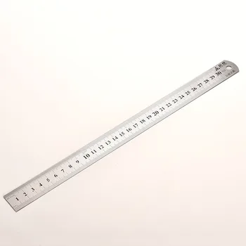 30cm Rozsdamentes Acél Fém Vonalzó gyakorlati Metrikus Szabály Pontosság Kétoldalas Mérési Eszköz