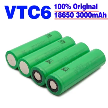VTC6 3,7 V 3000mAh újratölthető Li-ion akkumulátor 18650 Sony US18650 VTC6 30A Játékok zseblámpa eszközök