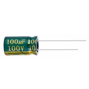10db/sok 100V 100UF Alacsony ESR / Impedancia magas frekvenciájú alumínium elektrolit kondenzátor mérete 100v 100UF 20%