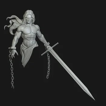 Gyanta Ábra 1/10 ősi fantasy férfi harcos mellszobor Modell Unassambled Festetlen Figura Épület Készlet