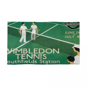 Wimbledon Tenisz Southfield Station London Underground Retro Utazási Poszter Vintage Poszter Stúdió Grafiikka Törölköző Arcát, Törölköző