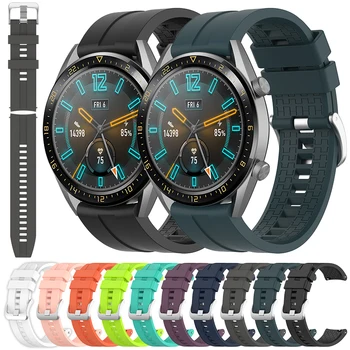 Szilikon Szíj, A Huawei Óra GT 42mm / 46mm Smartwatch Színes Watchband Csere Sport Karkötő Karkötő Kiegészítők