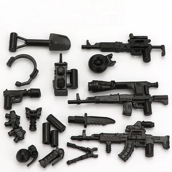 Modern MOC Fegyverek, Felszerelés, Fegyver Alkatrészek Város SWAT Fegyverek Brinquedos Playmobil Katonai Adatok Mini Épület-Blokk, Gyerekeknek Játékok