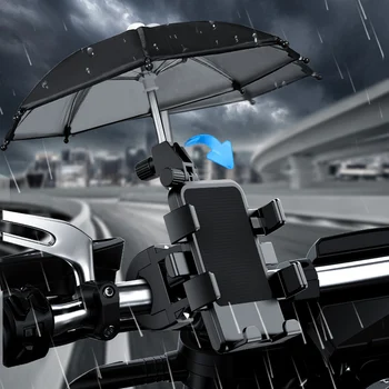 Motoros Mobiltelefon tartó Állvány & Esernyő Esővédő Napernyő, Kerékpár, Kerti Robogó Telefon Klip kormánycsőtartót iPhone