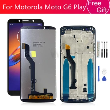 A Motorola Moto G6 Játszani LCD Kijelző érintőképernyő Digitalizáló Közgyűlés XT1922-1 XT1922-2 Képernyő Csere, Javítás, Alkatrészek, 5.5