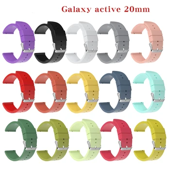 20mm Szilikon Sport Pánt Gumi Csere Karkötő Zenekar Samsung Galaxy Nézni Active2 Felszerelés S2 Amazfit GTS Huawei GT 2 42mm