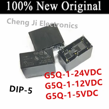 10DB/Sok G5Q-1-24VDC 、G5Q-1-12VDC 、G5Q-1-5VDC DIP-5 Új, Eredeti Teljesítmény Relé G5Q-1-dc 24 vac、G5Q-1-DC12V、G5Q-1-DC5V