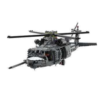 MOC Katonai Harci Helikopter MH-60L helikoptert Épület-Blokk szett Módosított Hatalom a helikopter Brick Játékok Ajándék