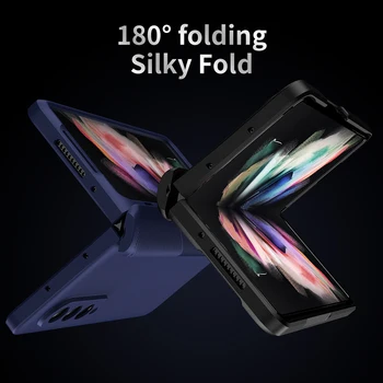 Samsung Galaxy Z Hajtás 3 2 5G az Esetben Zsanér Teljes Védelem Ultra Vékony a Képernyő Üveg Film, Kemény PC Fedél Samsung Z Fold3