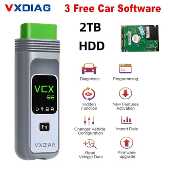 VXDIAG VCX SE Pro Diagnosztikai Eszköz 3 az 1-Szabad Autó Szoftver HDD GM / Ford /Mazda / VW /Audi / Honda /Volvo/Toyota/JLR/Subaru