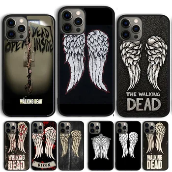 Daryl Dixon Walking Dead Szárnyak Telefon burkolata iPhone 15 14 13 12 Pro Max mini 11 Pro Max XS X XR 6 7 8 Plusz SE 2020 coque közelében