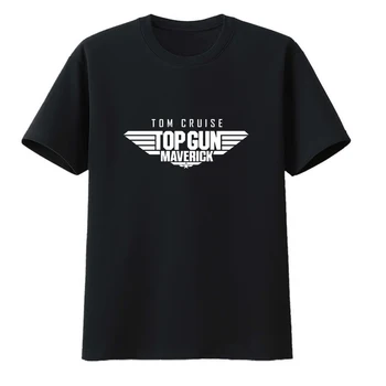 Top Gun Klasszikus Logó Film Poszter Pamut póló Koszulki Lélegző Rövid sleev Maximum Y2k Harajuku Férfi Ruhák, Férfi O-nyak