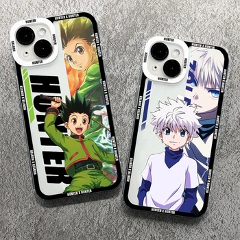 Anime Hisoka Hunter X Vadászok Telefon tok iPhone 11 12 13 14 Pro Max Mini XS X XR SE 7 8 Plusz HXH Átlátszó Fedelet Fundas