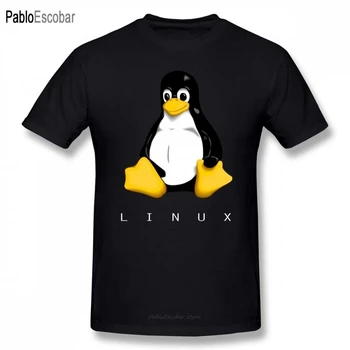 Linux Póló Férfi Rajzfilm Nyomtatási Túlméretezett Póló Férfi Divat Férfi Rövid Ujjú Alkalmi Póló Pamut felső