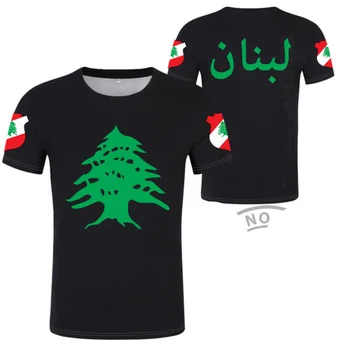 LIBANON Póló Diy Ingyenes Egyéni Név Szám Ibn t-shirt Nemzet Lobogó Lb Köztársaság arab Arab Libanoni Ország Nyomtatási Kép Ruhák