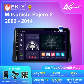 EKIY X7 Android 10 autórádió Mitsubishi Pajero 2 2002 - 2014 Carplay Multimédia Lejátszó Sztereó Navigációs Nem 2din magnóra