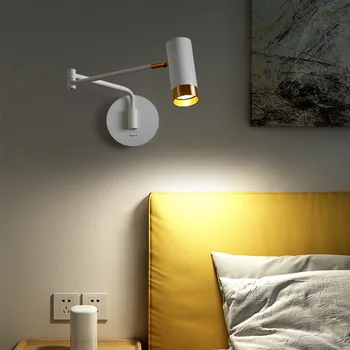 olvasás fali lámpa fekete fali gyertyatartó fény hattyúnyak vezeték nélküli fali lámpa fémkart fal, gyertyát olvasás fali lámpa