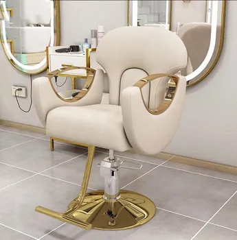 Ingyenes szállítás az Új népszerű stílus luxus hidraulikus szalon stílus szék arany fodrász szék köröm szépsége, bútorok
