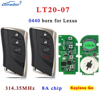 Lonsdor Intelligens Kulcs LT20-07 312/314.3 Mhz 433.58/434.42 MHz 8A Chip Lexus ES300h ES200 LS500 LS500H Testület 0440