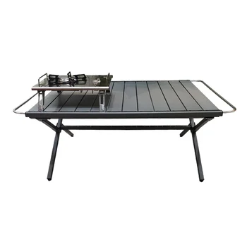 Kemping Alumínium Asztal Könnyű Kültéri Taktikai Asztal Összecsukható Asztal Fénnyel Bár, Barbecue Piknik IGT Asztal Új