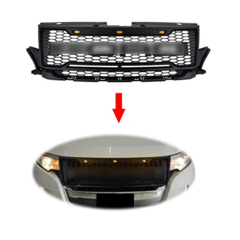 Frissítés ABS Műanyag Bejárati Motorháztető, Lökhárító Grill világítás DRL Alkalmas Ford Edge rács 2012-2015 Külső Alkatrészek, tartozékok