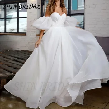 SHIN MENYASSZONYI Szívem Nyakam, A Vállam Ball Ruha Esküvői Ruha, Női 2024 Padló Hossza Backless vestidos de novia