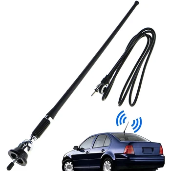 Fekete Univerzális Autós Sztereó 36cm Gumi Árboc Antenna, Tetőre Szerelhető Antenna Csere 1.3 M-Autó Auto Antenna a Lada a Volkswagen