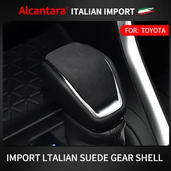 Alcantara-Szövet, Autó Felszerelés, a Shift Gomb Borító Készítő Berendezés Toyota RAV4 Wildlander 2020 2021 2022 2023 Dekoráció, Kagyló Tok