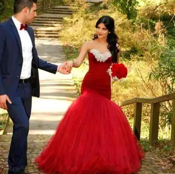 A Csodálatos Vörös Sellő Esküvői Ruhák 2023 Szívem Gyöngyös Terítette Tulle Ország Menyasszonyi Ruhák Vestidos De Novia
