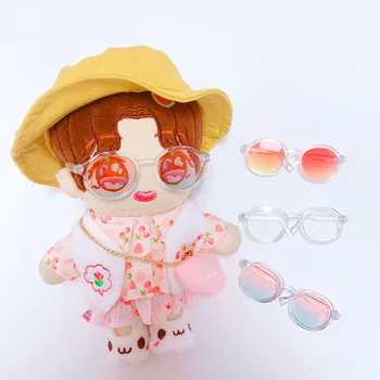 Helyszínen 20cm baba szemüveg, színátmenet napszemüveg tartozékok, attribútum ingyenes star pamut baba, napszemüveg