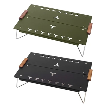 Hordozható Összecsukható Asztal, Mini Asztal Alumínium Ötvözet Kemping Asztal Tartós