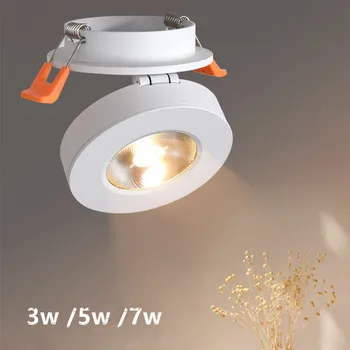 Slim LED Beépített Mennyezeti Le Lámpa,Összecsukható, illetve 360 Fokos Forgatható Beépített COB Spot Lámpa Süllyesztett Mélysugárzó Szoba Lampara