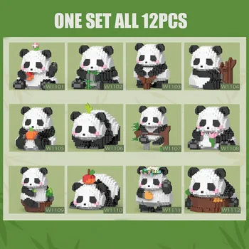 2023 Új Kreatív MINI Kínai Állat a Panda Modell Épület-Blokk, MOC DIY Gyémánt Tégla Játékok Fiúk Lányok Ajándékok